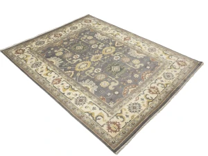 Muted Floral 9'5X12'0 Oushak Chobi Oriental Rug