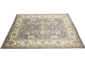 Muted Floral 9'5X12'0 Oushak Chobi Oriental Rug