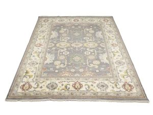 Muted Floral 9'5X12'0 Oushak Chobi Oriental Rug