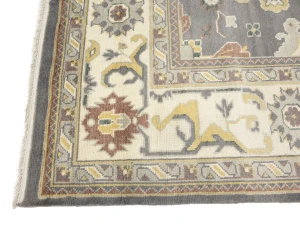 Muted Floral 9'5X12'0 Oushak Chobi Oriental Rug
