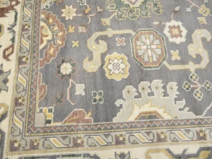 Muted Floral 9'5X12'0 Oushak Chobi Oriental Rug