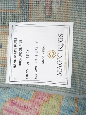 Floral Colorfast 12x15 Oushak Chobi Oriental Rug