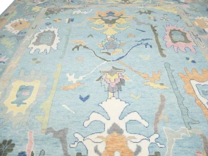 Floral Colorfast 12x15 Oushak Chobi Oriental Rug