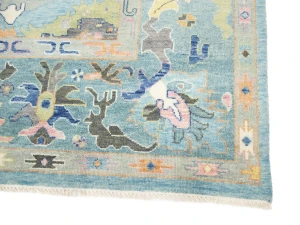 Floral Colorfast 12x15 Oushak Chobi Oriental Rug