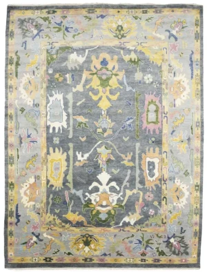 Floral Colorfast 10x14 Oushak Chobi Oriental Rug