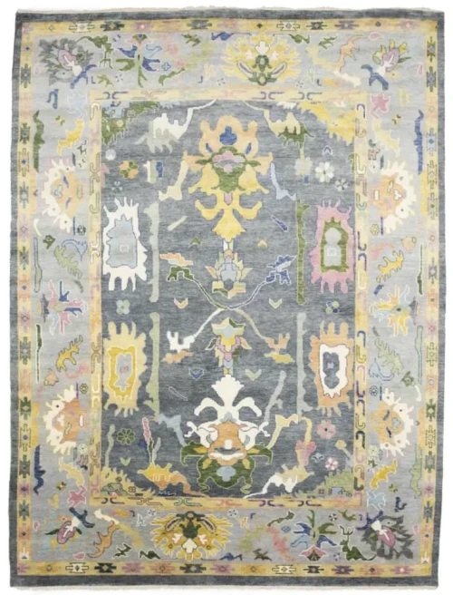 Floral Colorfast 10x14 Oushak Chobi Oriental Rug