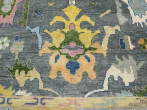 Floral Colorfast 10x14 Oushak Chobi Oriental Rug