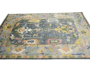 Floral Colorfast 10x14 Oushak Chobi Oriental Rug