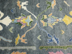 Floral Colorfast 10x14 Oushak Chobi Oriental Rug