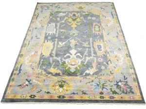 Floral Colorfast 10x14 Oushak Chobi Oriental Rug