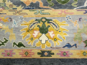 Floral Colorfast 10x14 Oushak Chobi Oriental Rug