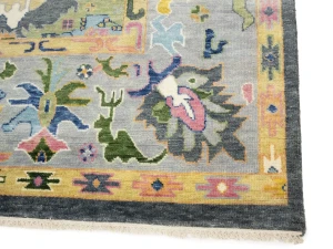 Floral Colorfast 10x14 Oushak Chobi Oriental Rug