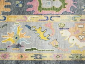 Floral Colorfast 10x14 Oushak Chobi Oriental Rug