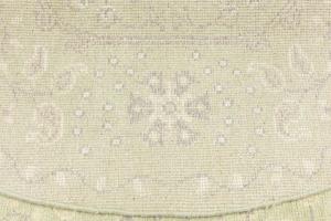 Muted Light Green Floral 6X6 Transitional Oriental Round Rug