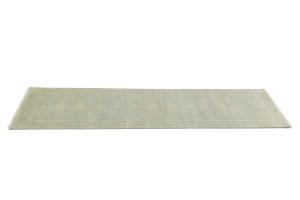 Muted Teal Floral Transitional 3X10 Oriental Runner Rug