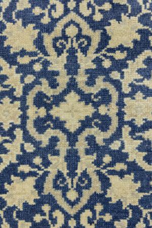 Muted Blue Floral Transitional 3X12 Oriental Runner Rug