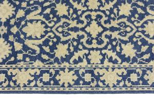 Muted Blue Floral Transitional 3X12 Oriental Runner Rug