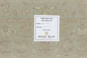 Muted Aqua Blue Floral Transitional 3X12 Oriental Runner Rug