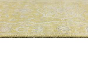 Muted Golden Yellow Floral 3X10 Transitional Oriental Runner Rug