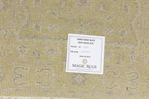 Muted Golden Yellow Floral 3X10 Transitional Oriental Runner Rug