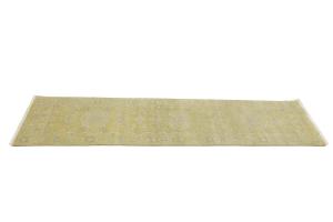 Muted Golden Yellow Floral 3X10 Transitional Oriental Runner Rug