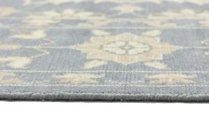 Muted Gray Floral 10x10 Transitional Oriental Square Rug