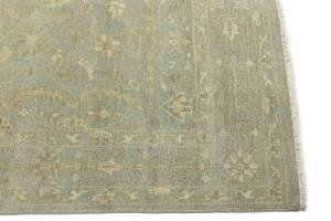 Muted Aqua Green Floral 6X9 Transitional Oriental Rug
