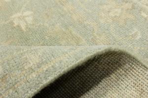 Muted Aqua Green Floral 6X9 Transitional Oriental Rug