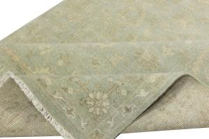 Muted Aqua Green Floral 6X9 Transitional Oriental Rug