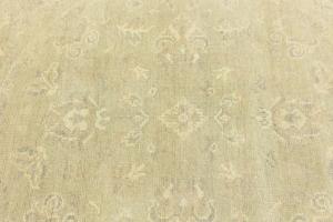 Muted Beige Floral 6X6 Transitional Oriental Round Rug