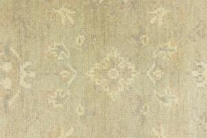 Muted Beige Floral 6X6 Transitional Oriental Round Rug