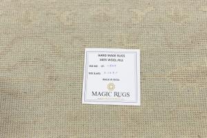 Muted Aqua Green Floral 10X10 Transitional Oriental Round Rug