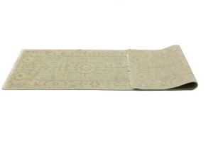 Muted Light Green Floral Transitional 2'6X7'10 Oriental Runner Rug
