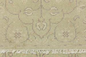 Muted Light Green Floral Transitional 2'6X7'10 Oriental Runner Rug