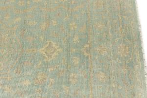 Muted Teal Floral 5X8 Transitional Oriental Rug