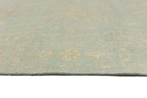 Muted Teal Floral 5X8 Transitional Oriental Rug