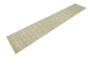 Muted Colors Floral Transitional 3X14 Oriental Runner Rug