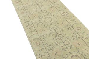 Muted Colors Floral Transitional 3X14 Oriental Runner Rug