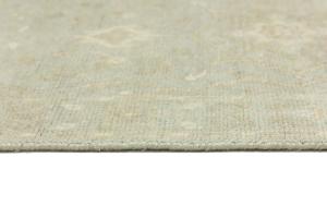 Muted Teal Floral Transitional 3X8 Oriental Runner Rug