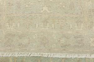 Muted Teal Floral Transitional 3X8 Oriental Runner Rug