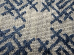 Blue & Cream Geometric 9X12 Modern Oriental Rug