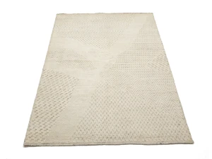 Cream Abstract 4X6 Modern Oriental Rug