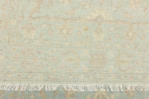 Muted Teal Floral 4x6 Transitional Oriental Area Rug