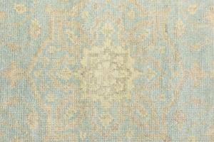 Muted Teal Floral 4x6 Transitional Oriental Area Rug