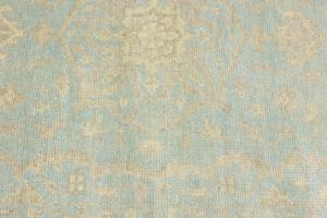 Muted Teal Floral 4x6 Transitional Oriental Area Rug