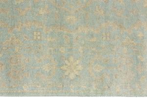 Muted Teal Floral 4x6 Transitional Oriental Area Rug