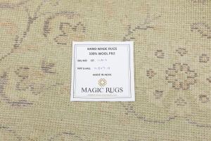 Muted Light Green Floral 8X8 Transitional Oriental Square Rug