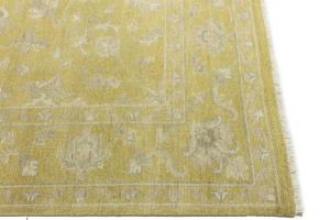 Golden Yellow Floral 8x8 Chobi Oriental Square Rug
