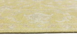 Golden Yellow Floral 8x8 Chobi Oriental Square Rug
