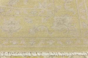 Golden Yellow Floral 8x8 Chobi Oriental Square Rug